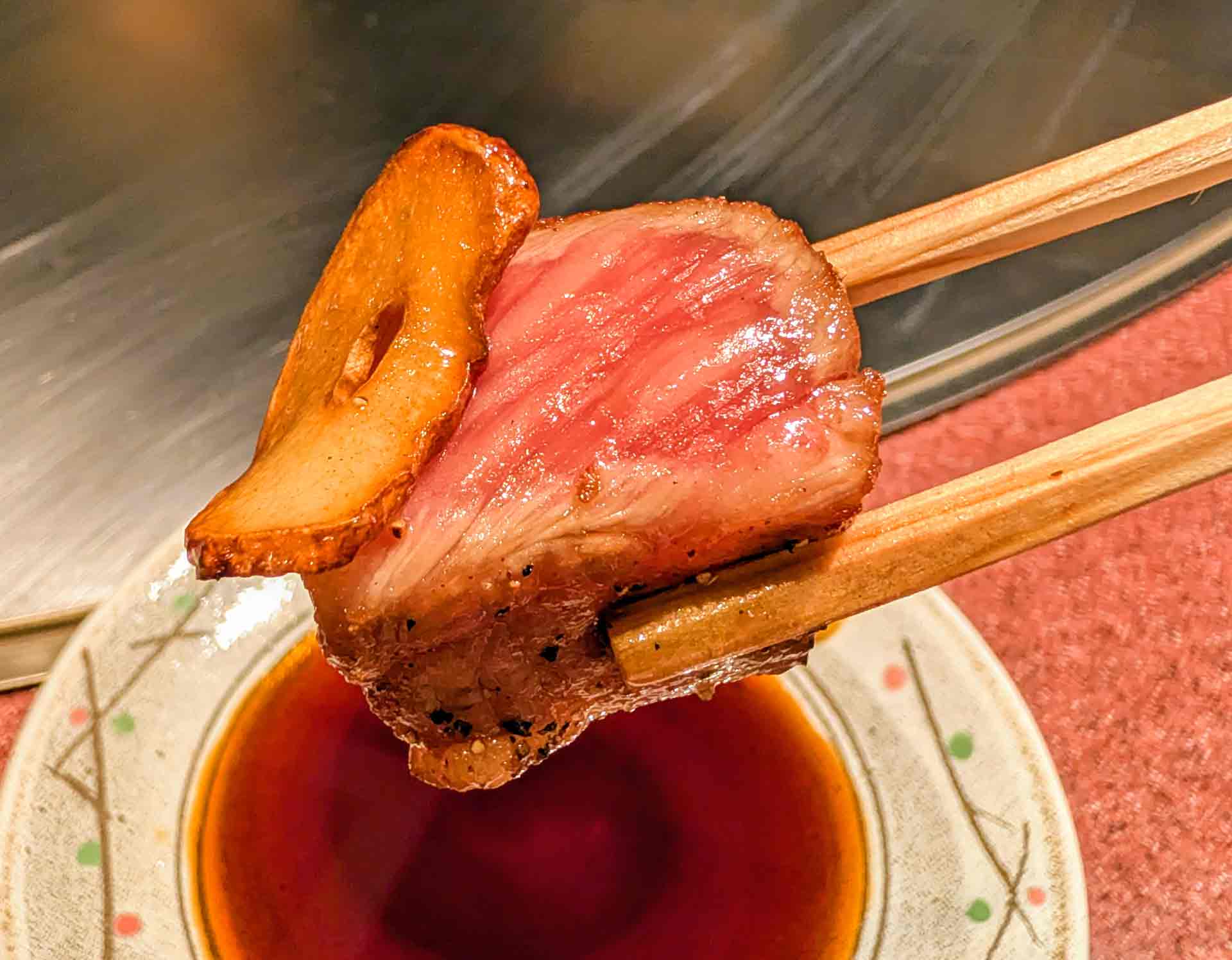 世里花お箸で楽しむ至高のステーキ